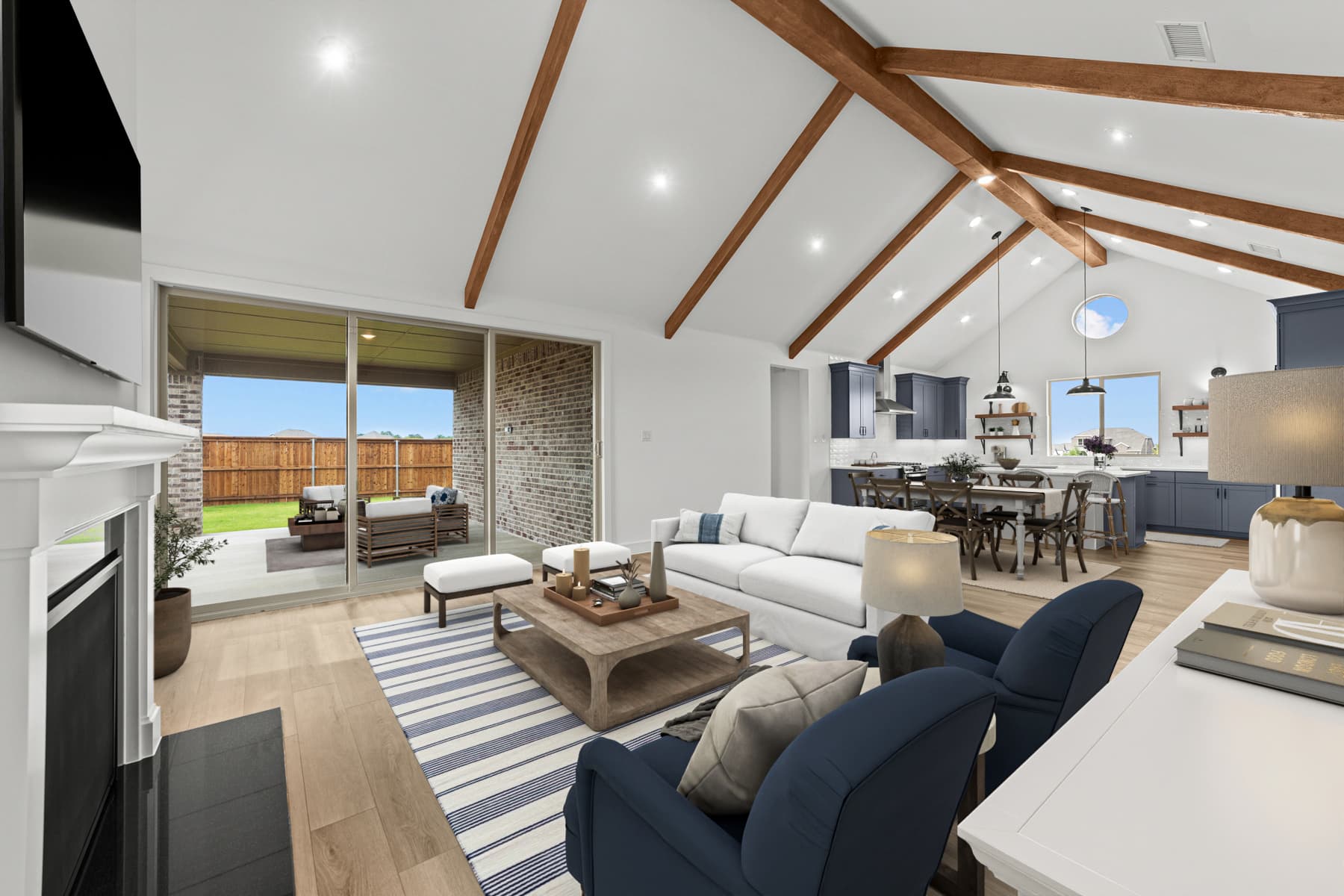 Great room with access to covered patio