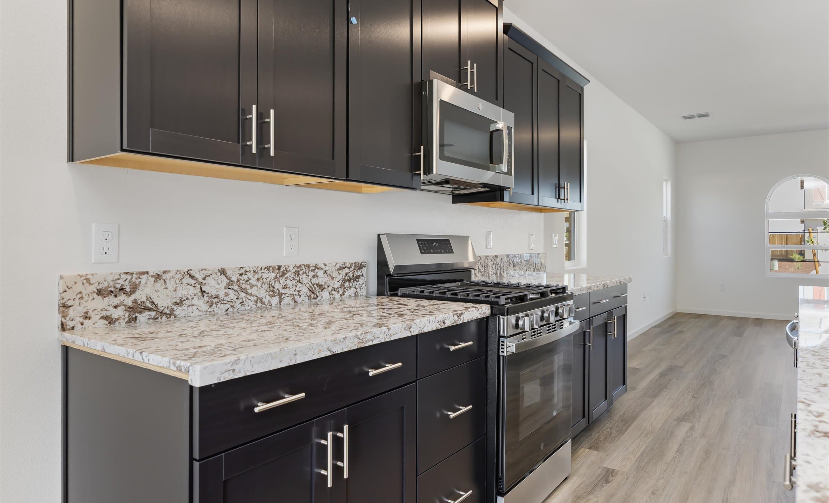 Kitchen with granite countertops