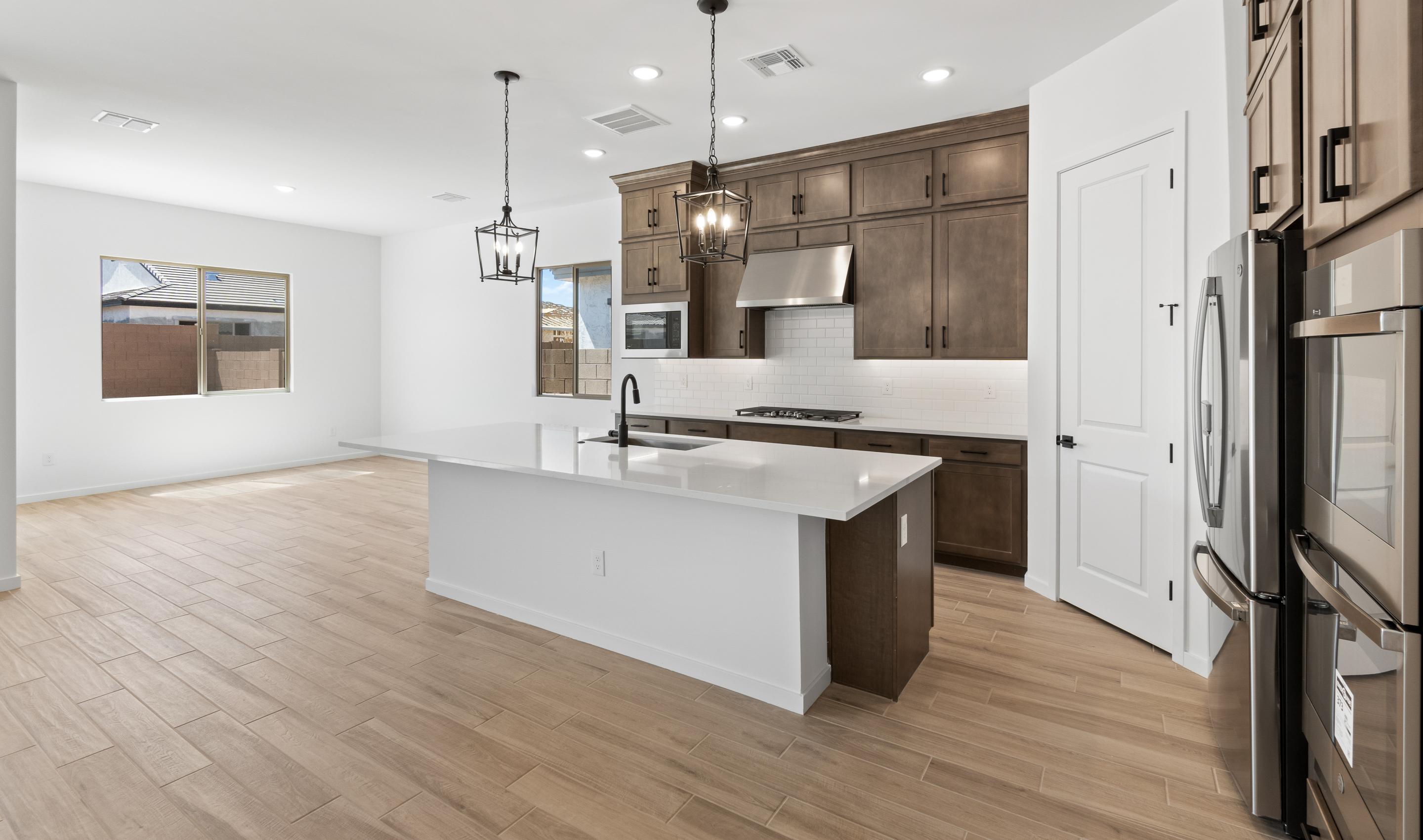 Kitchen with stainless steel appliances