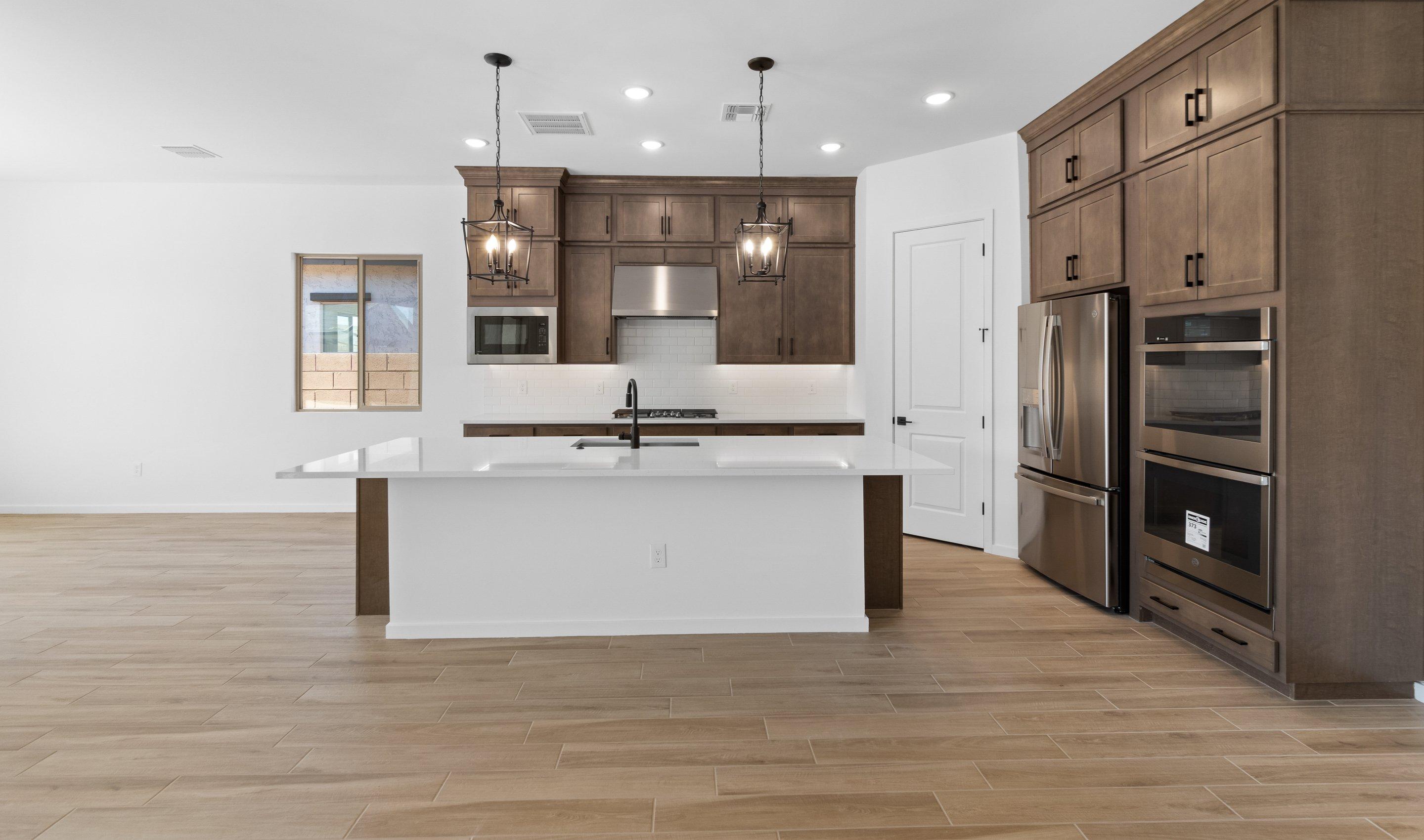Kitchen with wall oven