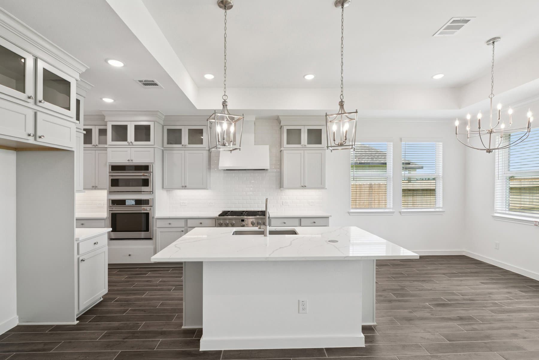Kitchen featuring vast island