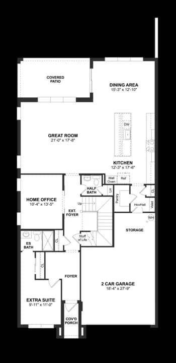 Parkside at Tuttle Royale Wicklow IV Wicklow IV Floorplan Floor 1 Level 3