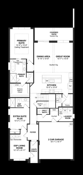Parkside at Tuttle Royale Reine II ESP Reine II ESP Floorplan Floor 1 Level 3