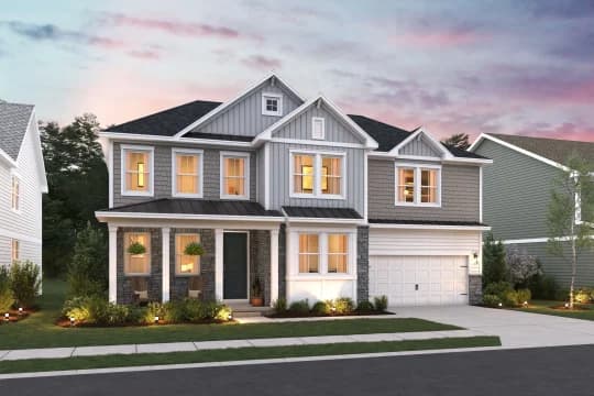 Hawk Ridge Limerick Elevation EA with Partial Stone Level 1