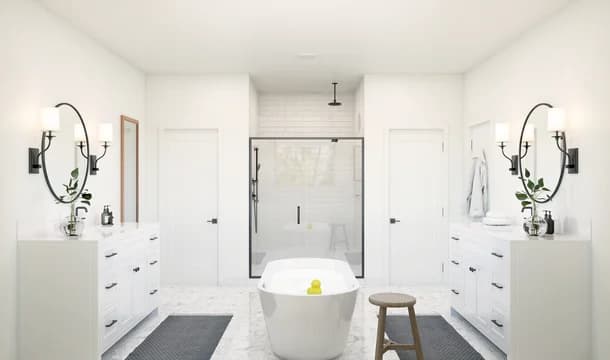 Elevon Mykonos Primary Bath Farmhouse Palette 6 Level 1 Industrial Farmhouse