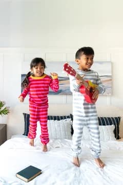 Kensington Place Stirling Kids playing in the bedroom Farmhouse