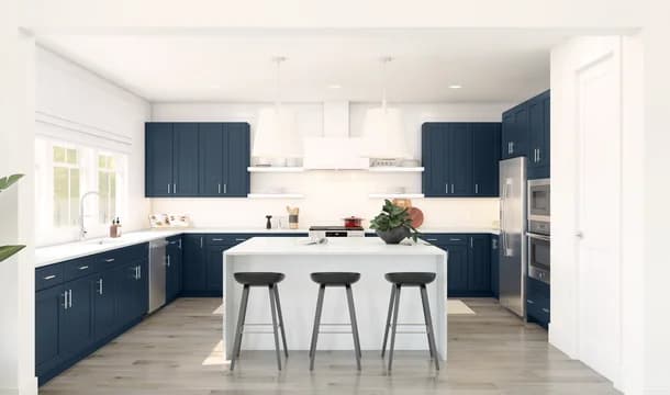 134521 Pleasanton Varna ESP Kitchen Loft Palette 2 Level 2 Black and White - Loft