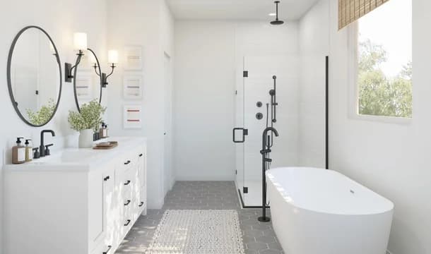 Sea Island Collective Bay Point Primary Bath Plus Farmhouse Palette 5 Level 1 Coastal Farmhouse