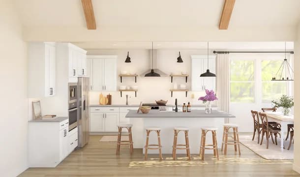 Barcelona Kitchen Farmhouse Palette 3 Level 1 Coastal Farmhouse