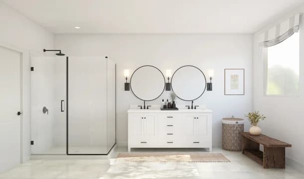 Tucson Primary Bath Farmhouse Palette 1 Level 1 European Farmhouse