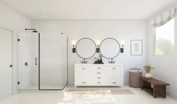 Tucson Primary Bath Farmhouse Palette 6 Level 1 European Farmhouse