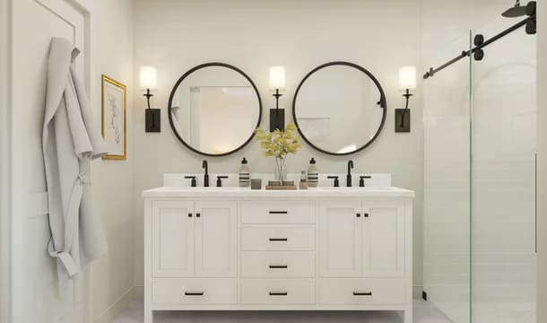 Cape May Primary Bath Plus Farmhouse Palette 1 Level 1 Traditional Farmhouse