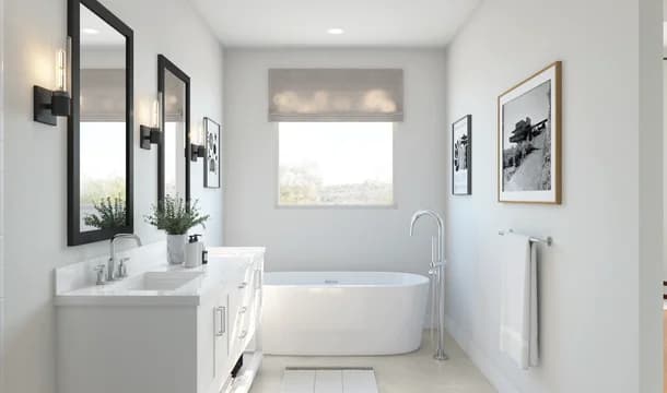 Timberbrook Tacoma II Primary Bath Loft Palette 4 Level 1 Black and White Loft