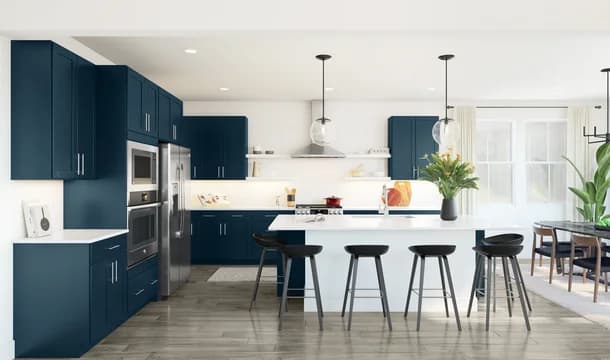 Woodfield Barcelona Kitchen Loft Palette 2 Level 1 Black and White Loft