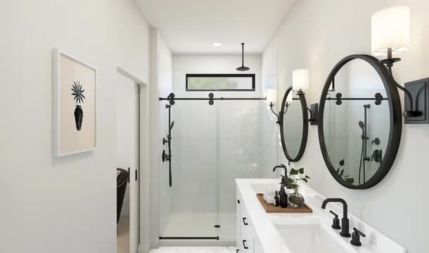 Urban at South Mountain Alpharetta II Primary Bath Farmhouse Palette 5 Level 1 Industrial Farmhouse