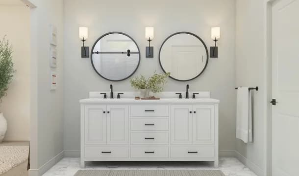 Bergamo Spanish Cedar Primary Bath Farmhouse Palette 5 Level 1 Coastal Farmhouse