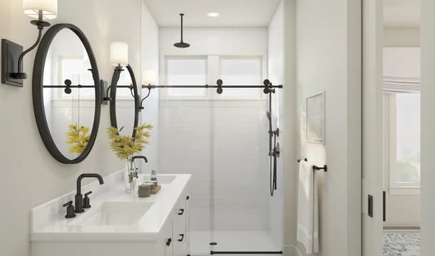 The Delta at Asbury Park Cape May Primary Bath Farmhouse Palette 3 Level 3 Traditional Farmhouse