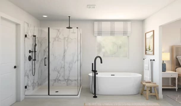 Luna Bella at Plumas Lake Faro Primary Bath Plus Tub Farmhouse Palette 4 Level 1 European Farmhouse