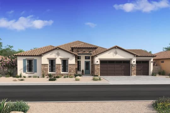 Campanos Estates Helena ESP Elevation Hacienda X 5 CarGarage Level 3