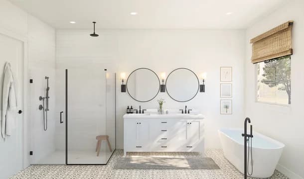 Barcelona Primary Bath Plus Tub Farmhouse Palette 3 Level 2 Fresh Farmhouse