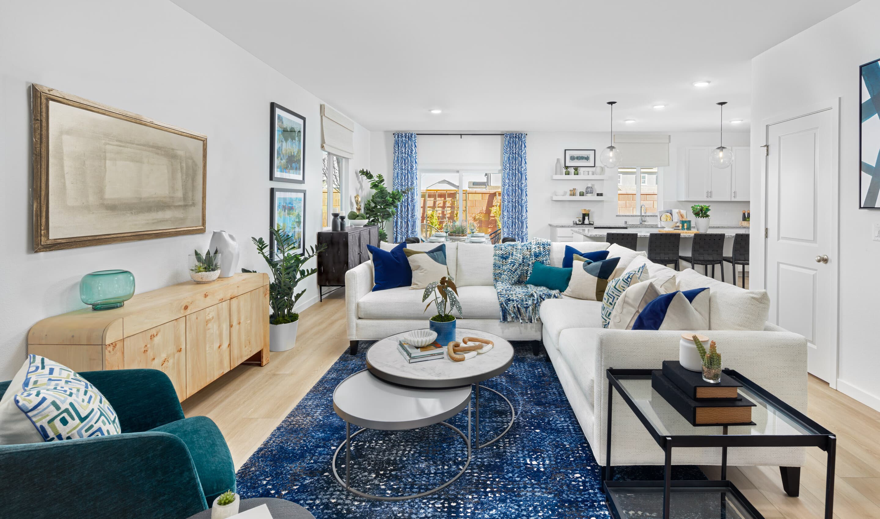 Great room with luxurious flooring