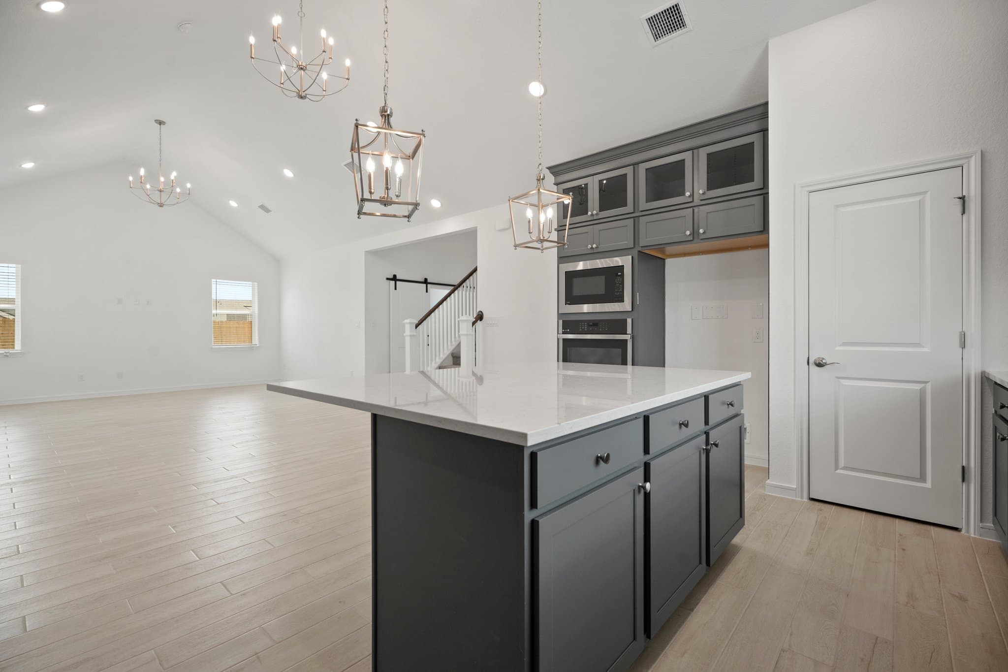 Kitchen with spacious central island