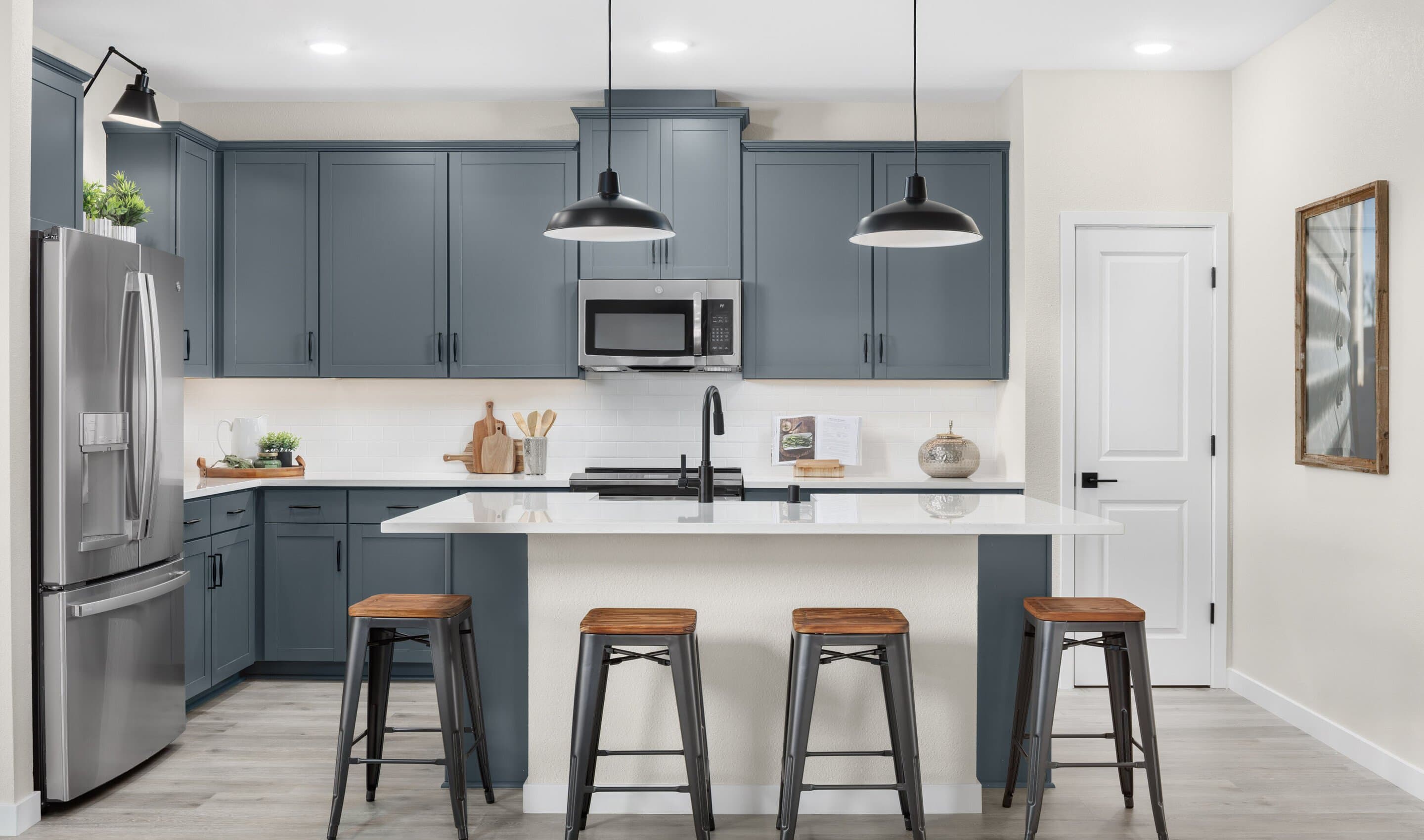 Kitchen with spacious central island